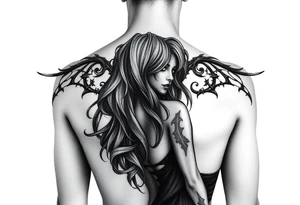 Sexy woman, Gothic but feminine tattoo idea