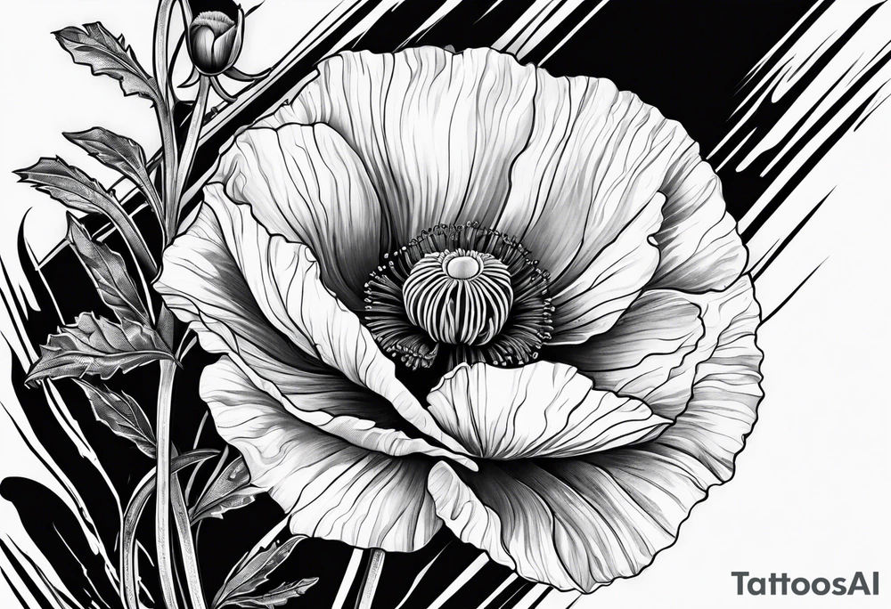 Poppy tattoo idea