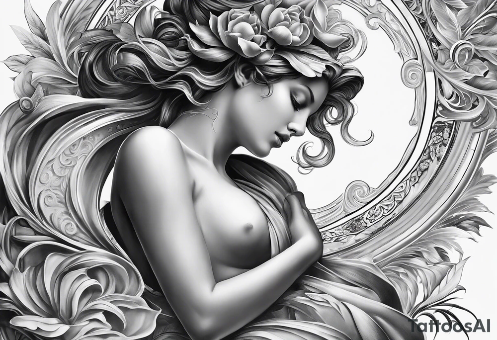 Michaelangelo adam creation painting tattoo idea
