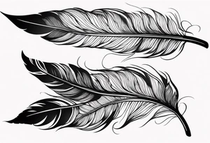 Feather with Words tattoo idea