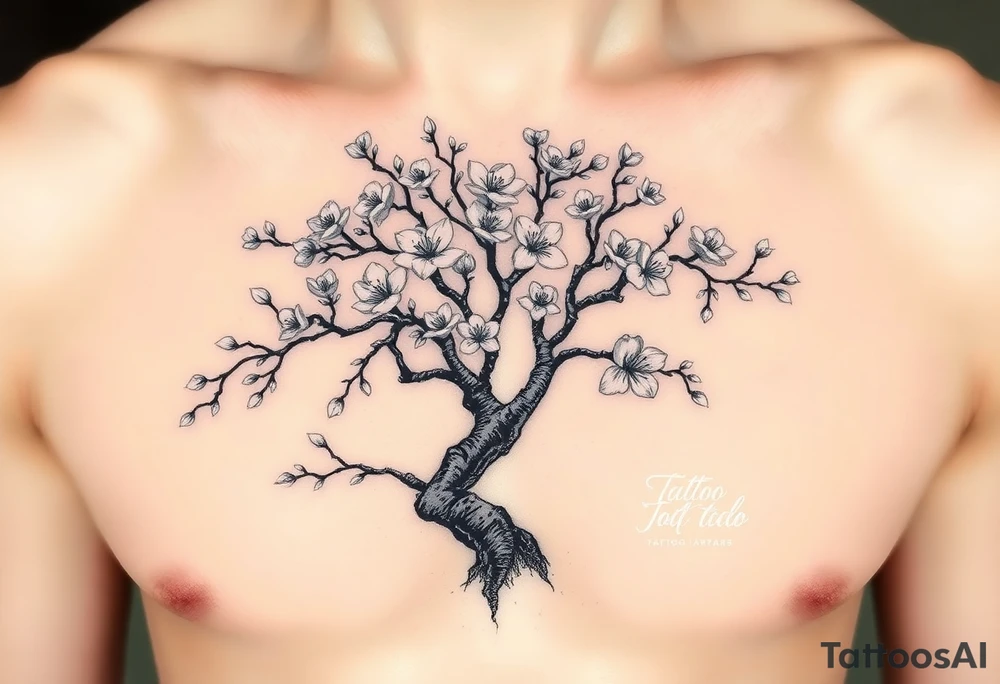 Cherry blossom tree tattoo idea
