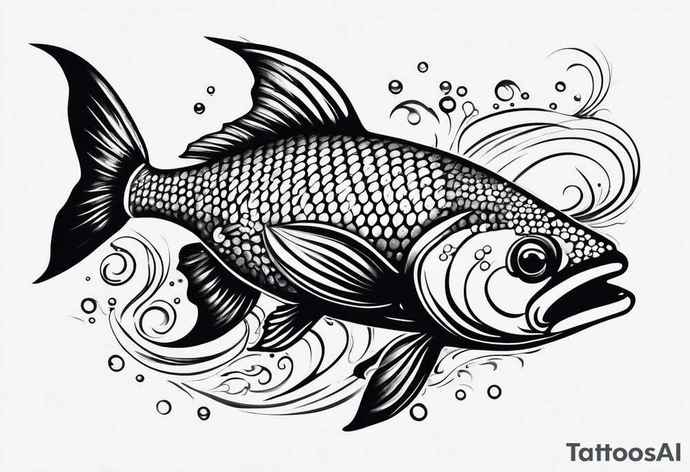 Shoal of small fish tattoo idea
