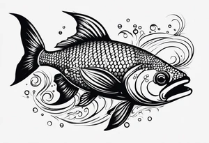 Shoal of small fish tattoo idea