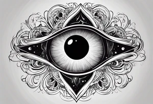 A open black hole, heart inside the hole showing unconditional love tattoo idea
