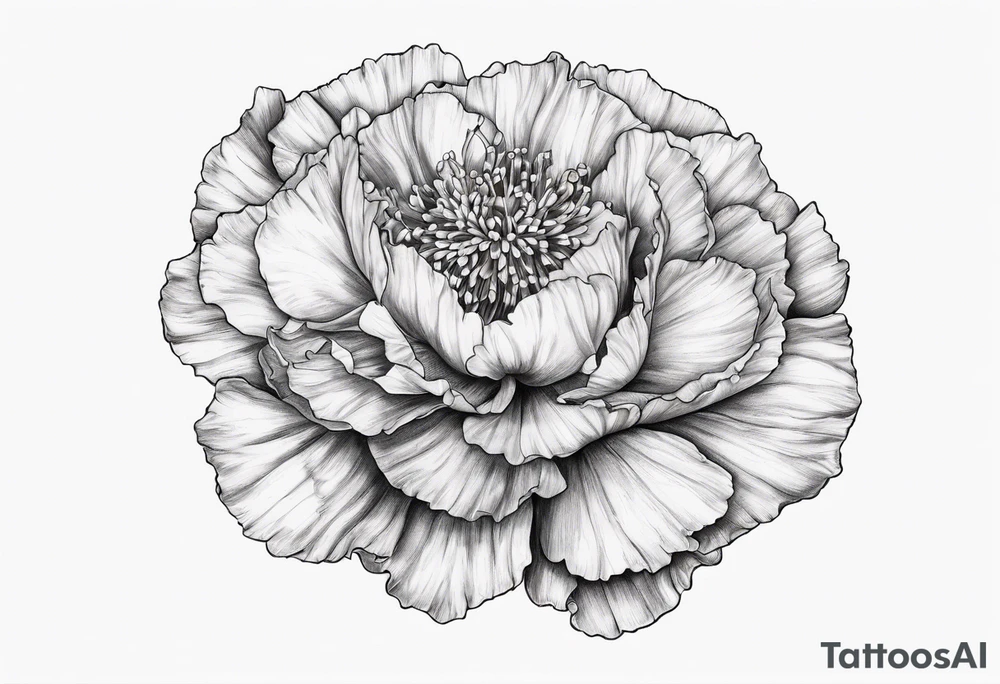 moon carnation infront tattoo idea