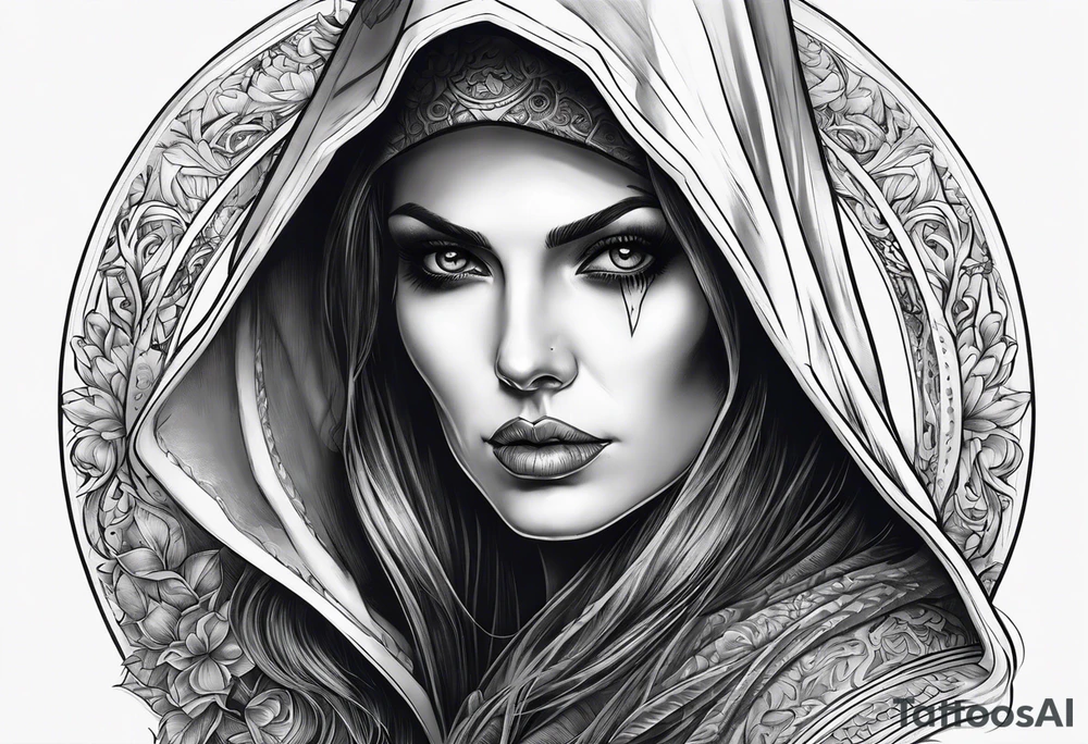Female grim reaper tattoo idea