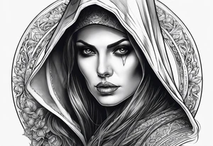 Female grim reaper tattoo idea