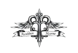 Irish family symbol with daughters names tattoo idea