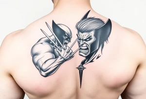 Marvels Wolverine fighting the incredible hulk tattoo idea