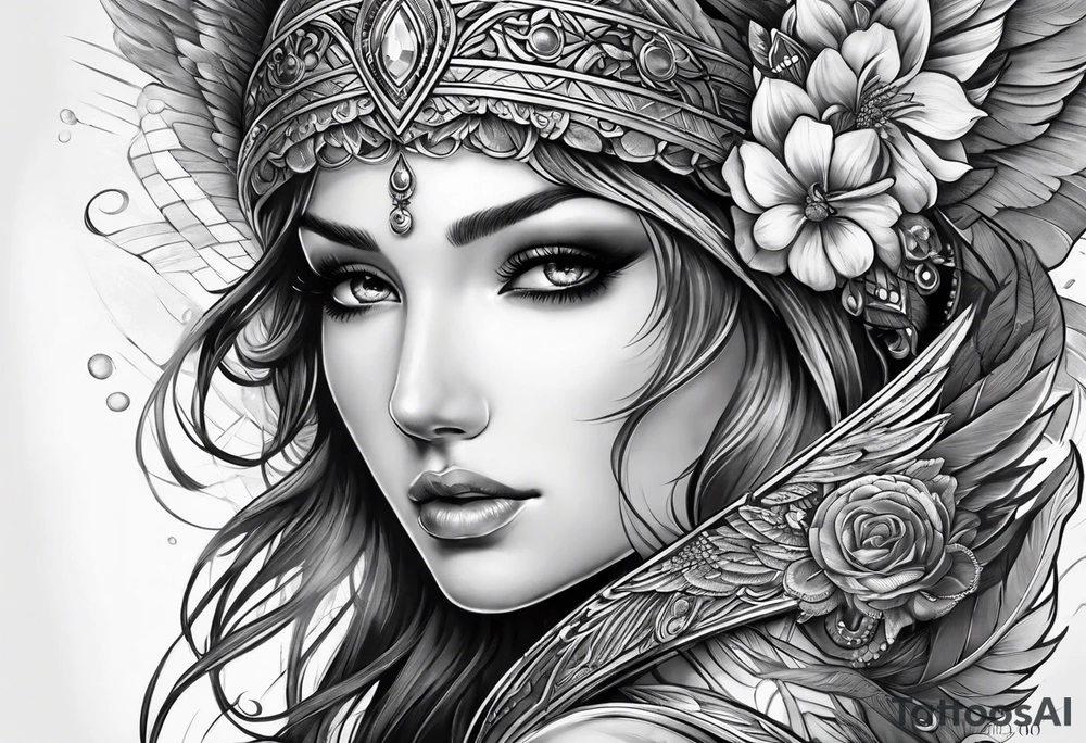 Angelic forearm sleeve that is detailed tattoo idea