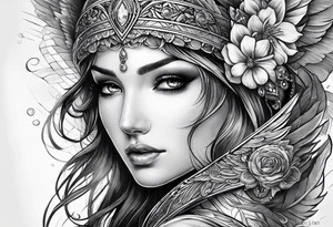 Angelic forearm sleeve that is detailed tattoo idea