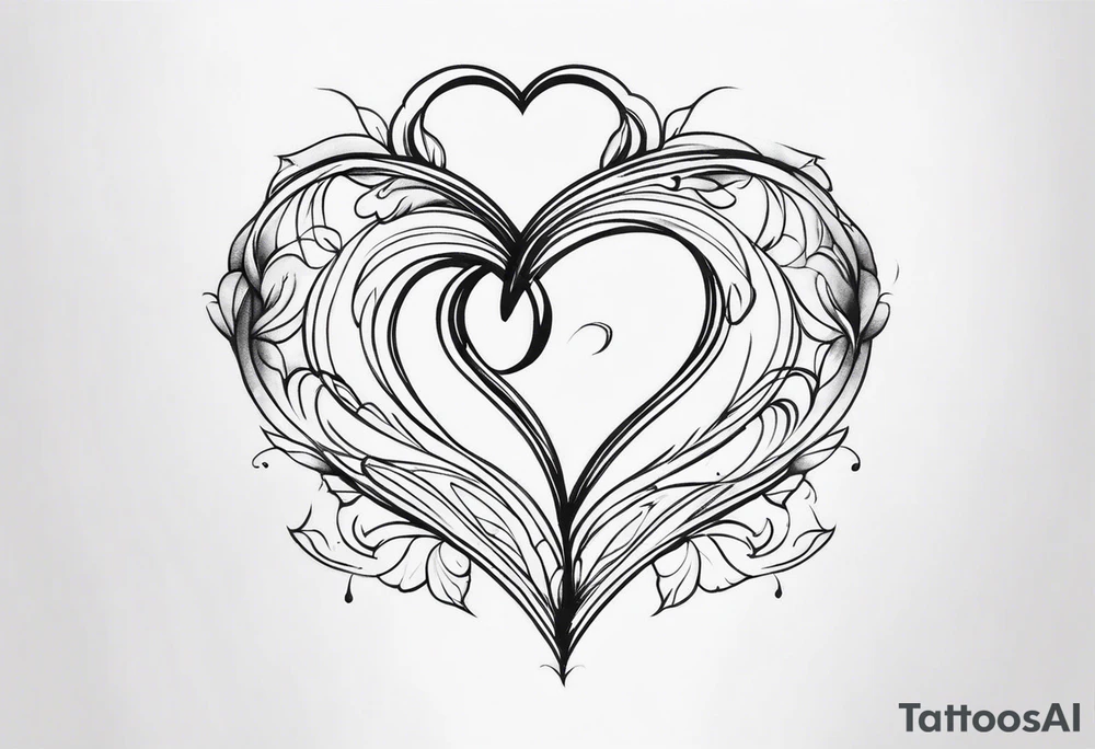 Cover up 2 hearts over lapping on back at base of neck tattoo idea