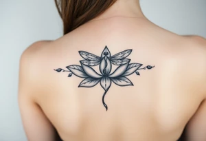 Lotus with dragonfly tattoo idea