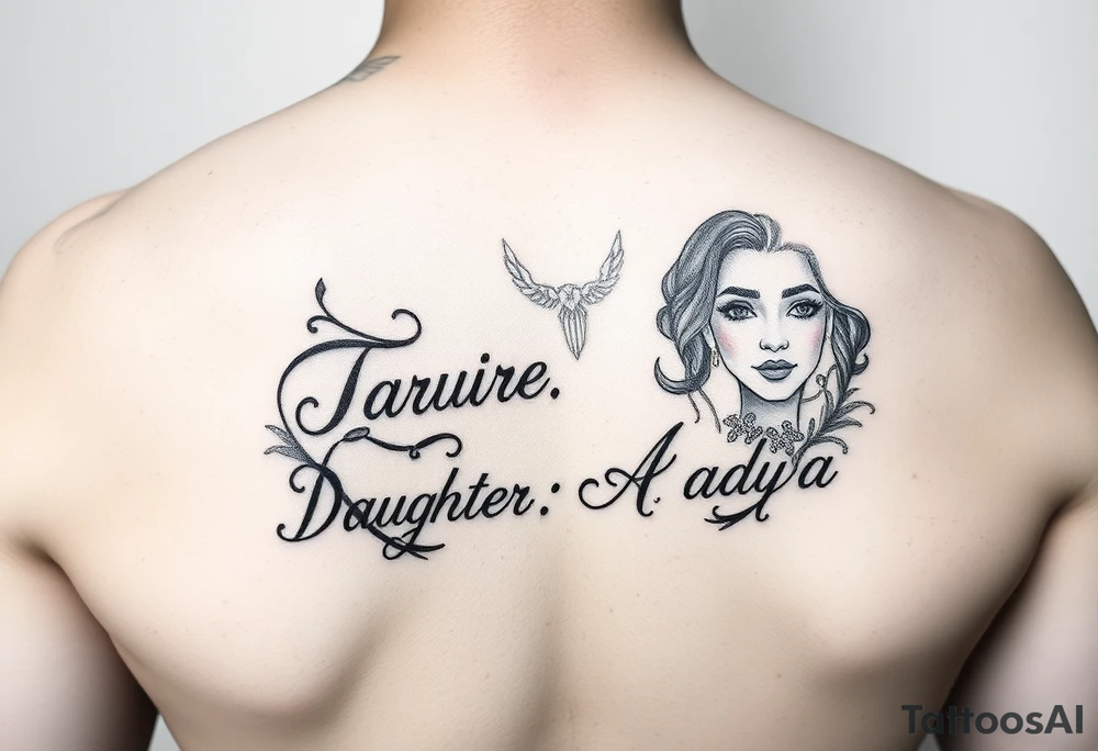 Wife: Taruna
Daughter: Aadya tattoo idea