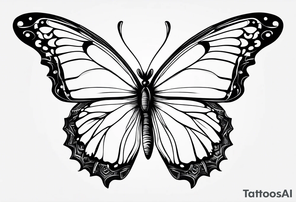 butterfly with a semicolon tattoo idea