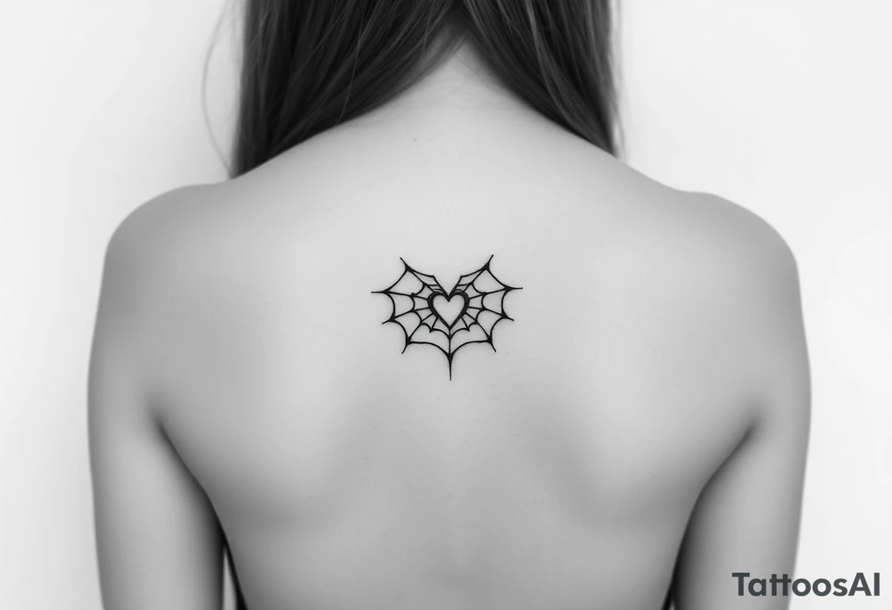Spiderweb heart tattoo idea