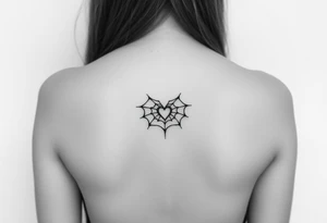 Spiderweb heart tattoo idea
