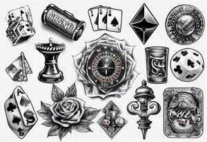 realistic gambling tattoo idea