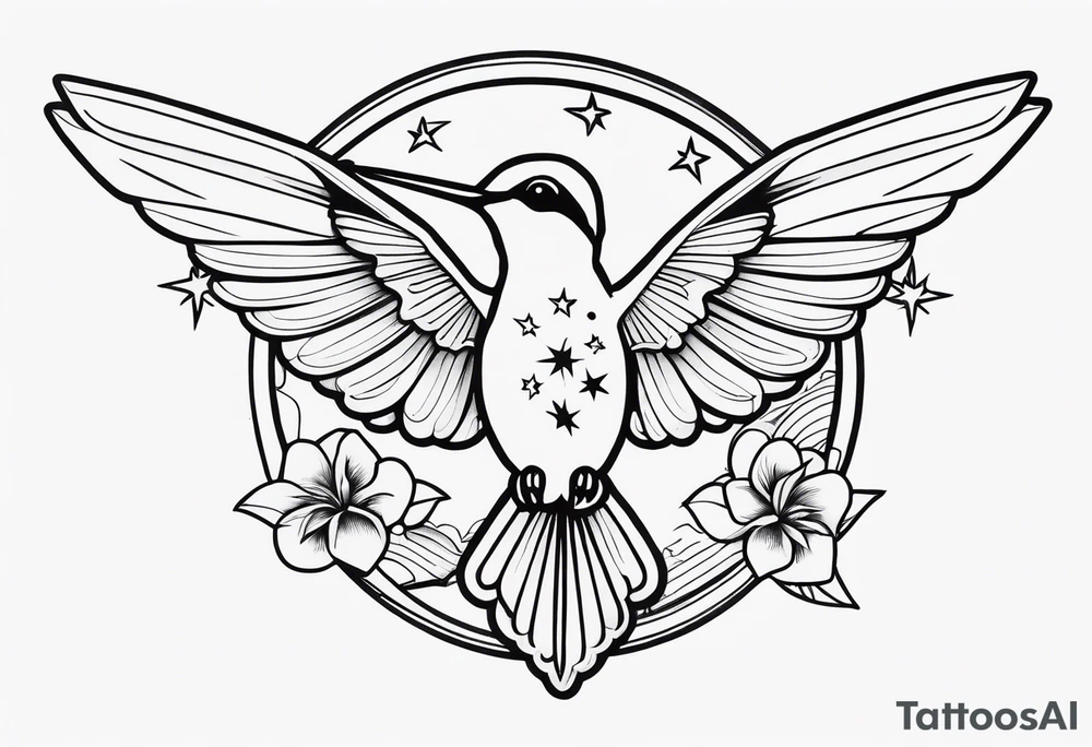 Humming bird, candy, golf, stars tattoo idea