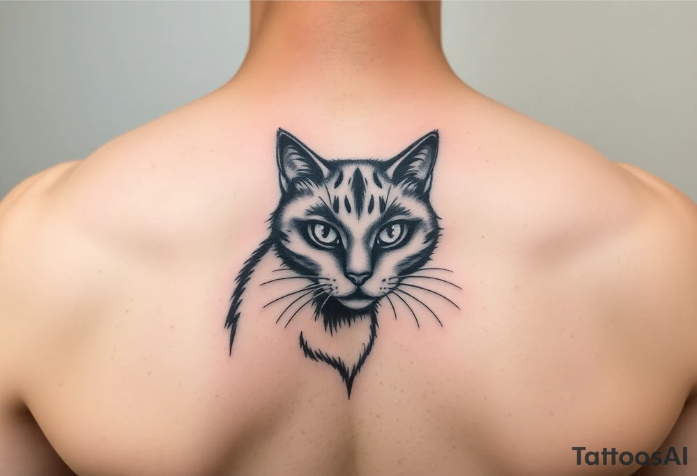 black cat tattoo idea