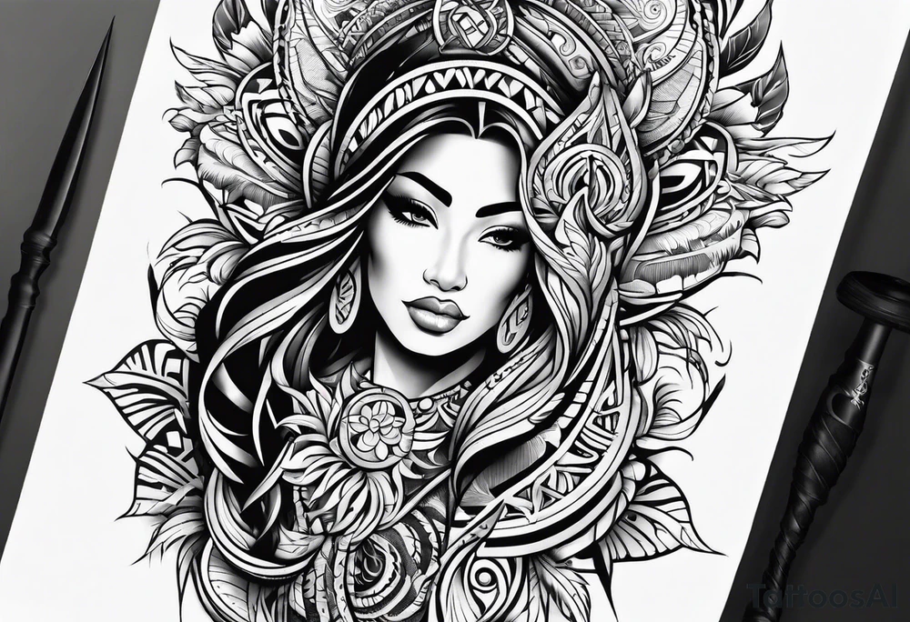 Polynesian hook tattoo tattoo idea