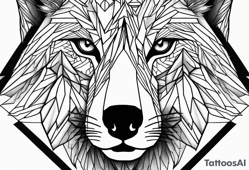 Mountains, wolf eyes underneath tattoo idea