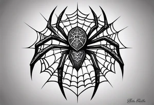 Gothic spider tattoo idea