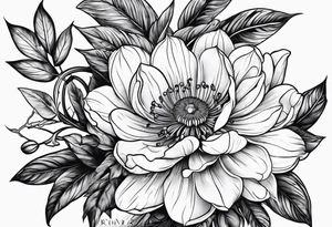 Plants outlines tattoo idea