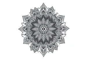 long mandala with ancient rhyme tattoo idea