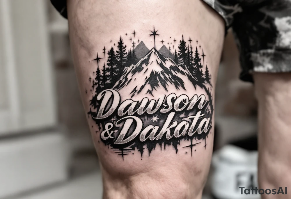 Dawson and Dakota names tattoo idea