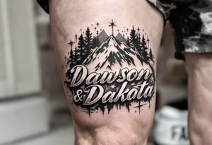 Dawson and Dakota names tattoo idea