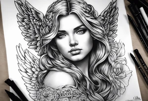 corporaste cor meum angel tattoo idea
