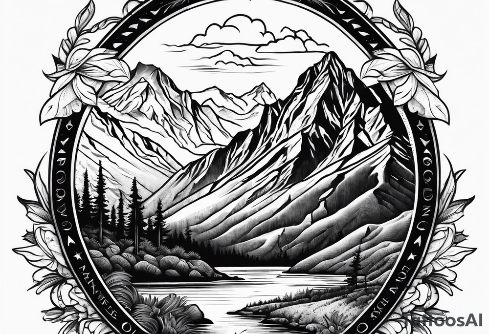 Patagonia trekking tattoo idea