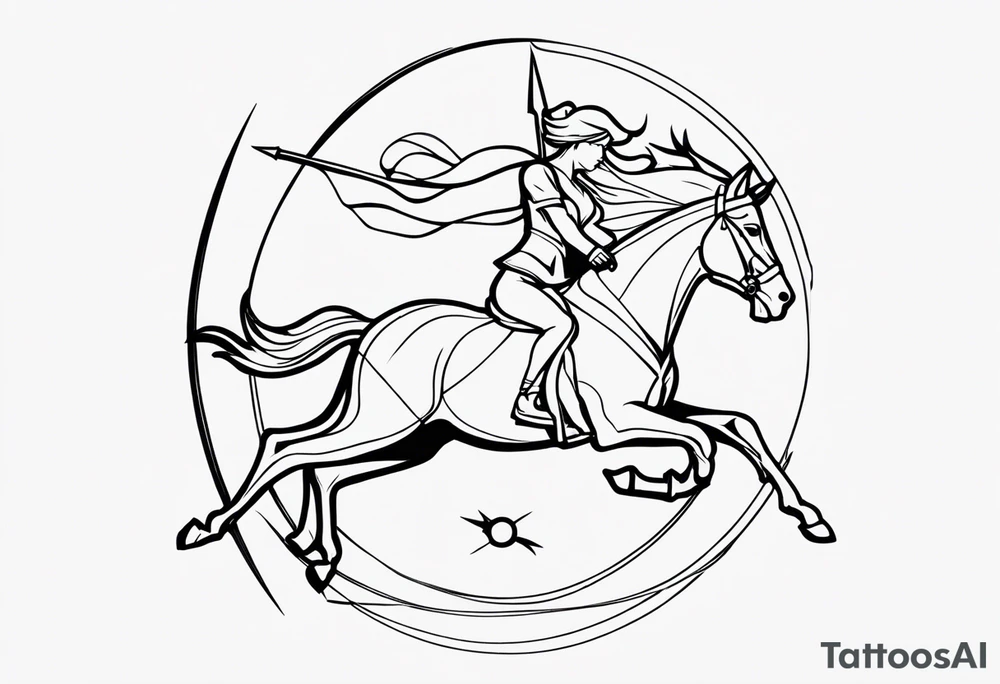 Flash Sagittarius tattoo idea