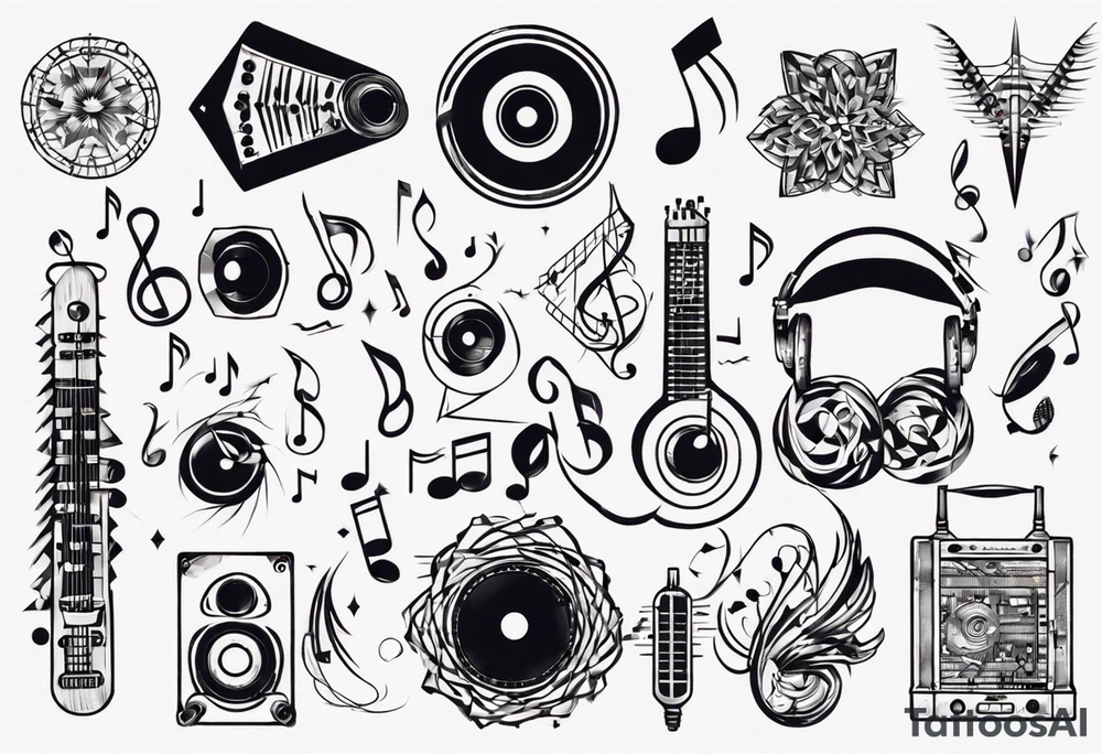 music sound tattoo idea