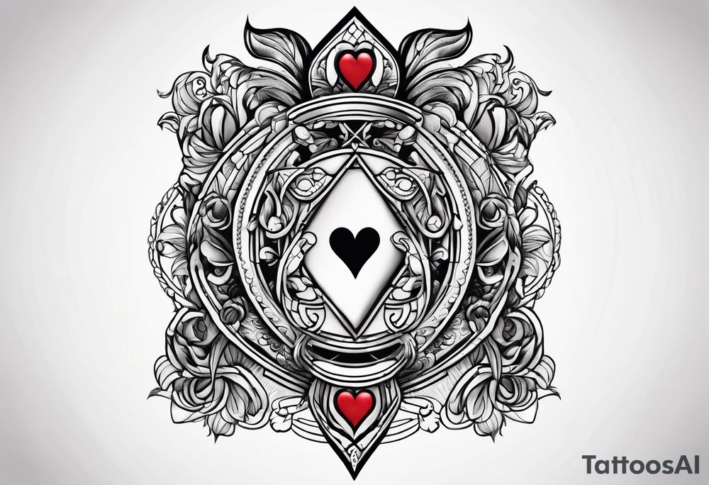 Jack of hearts playing card tattoo idea