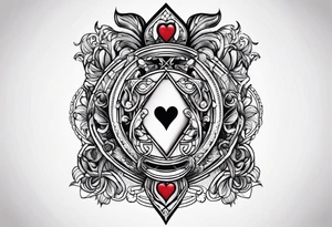 Jack of hearts playing card tattoo idea