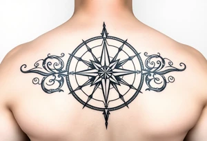 Compass rose tattoo idea