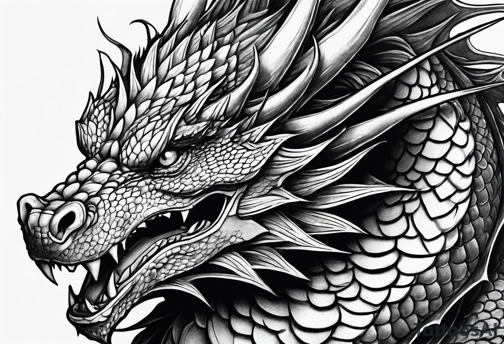 Dragon in gym tattoo idea