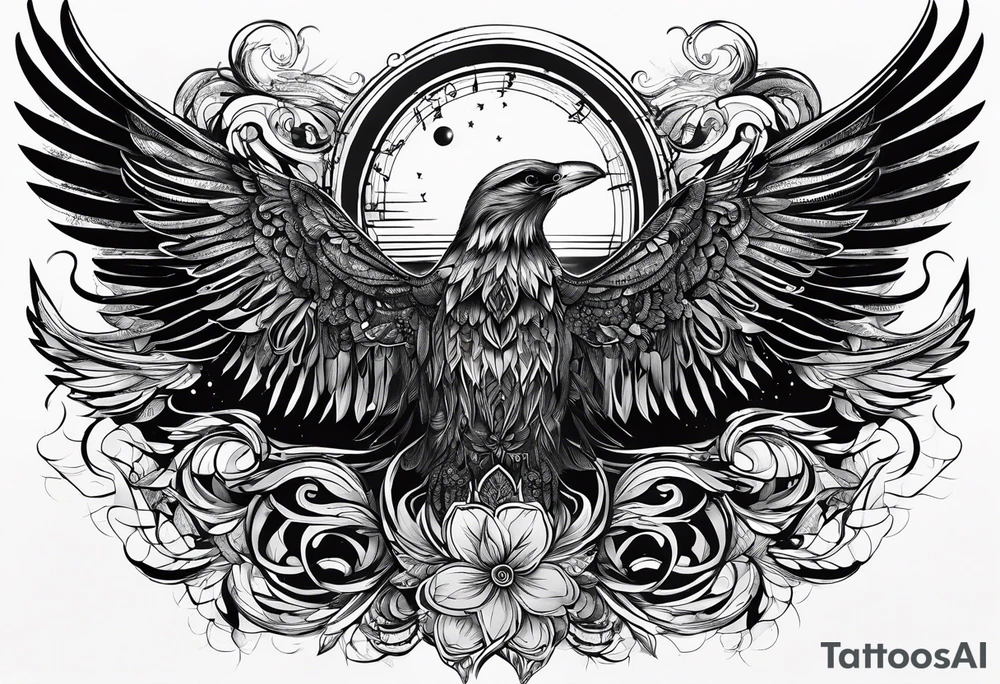 Want the  lyrics “the night belongs to you, I must be someone new.” With wings tattoo idea