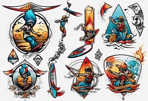 Kiteboarding tricks god tattoo idea