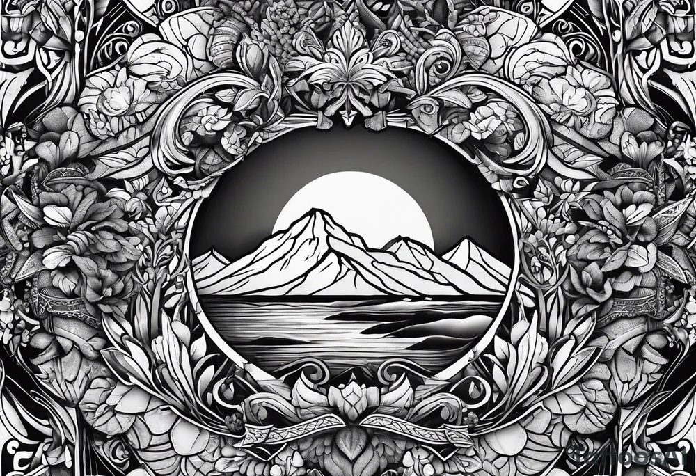 Miriquidi, Bergbau, Bergmann, Nadelwald, tattoo idea