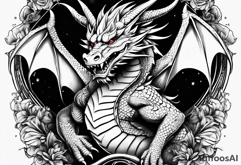 Dragon full body tattoo idea