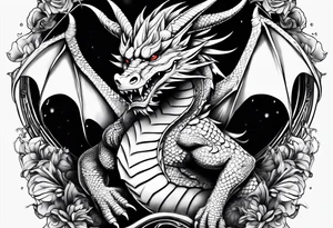 Dragon full body tattoo idea