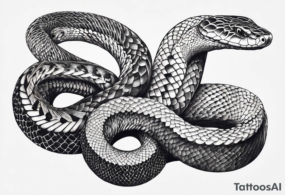 Snakes around the neck tattoo idea