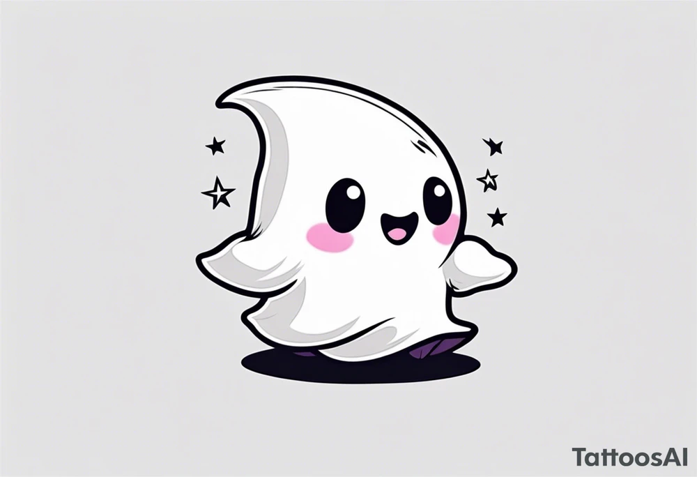 Cute ghost tattoo design tattoo idea
