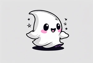 Cute ghost tattoo design tattoo idea