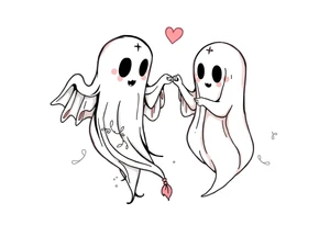 matching ghost tattoos tattoo idea