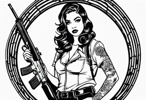 girl with a shotgun tattoo idea