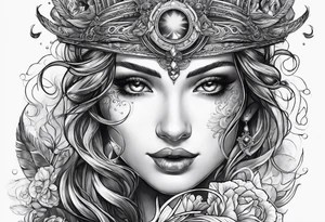 Neptun mit Wasser tattoo idea